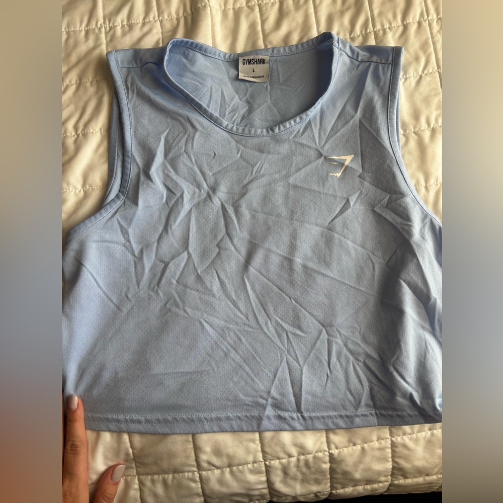 Gymshark Women's Light Blue Tank Top